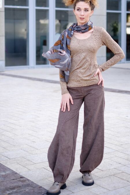 Corduroy wide-leg pants